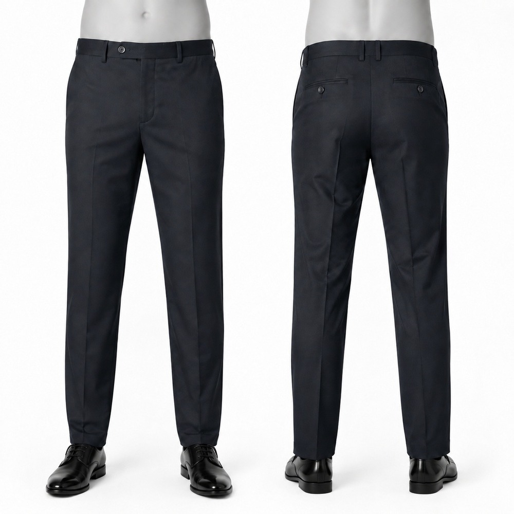 Lauren Ralph Lauren Dress Pants Mens 34x30 Navy Blue Excellent Flat Front Slim